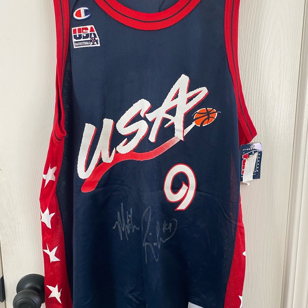 Autographed Mitch Richardson Champion USA Basketball Jersey